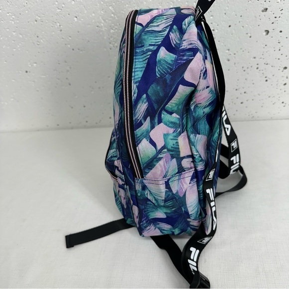 Fila Navy Blue and Pink Floral Backpack - Picture 7 of 16